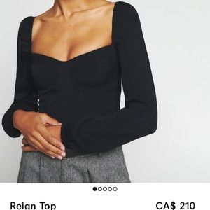 Reformation Black Womens Blouse